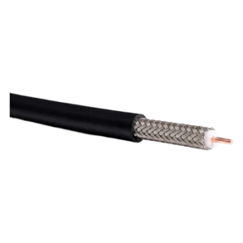 Cable Coaxial RG-58 / 305 m (1000 ft) / Conductor Cobre Sólido / Blindaje Doble Malla / Cubierta UV