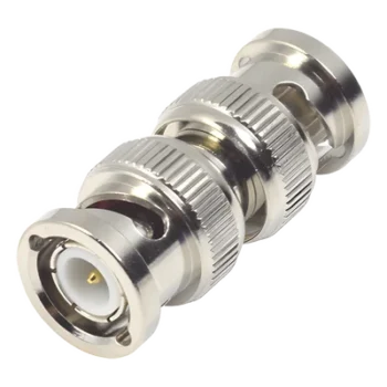 Adaptador en Línea / BNC Macho a BNC Macho / 50 Ohm / Bronce Niquelado / 14 x 33 mm