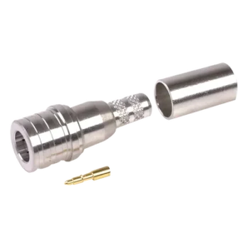 Conector QMA Macho / Anillo Plegable / RG-58/U, LMR-195 / 50 Ohm / 0-6 GHz / 335 VRMS / 0.41 x 0.98 in