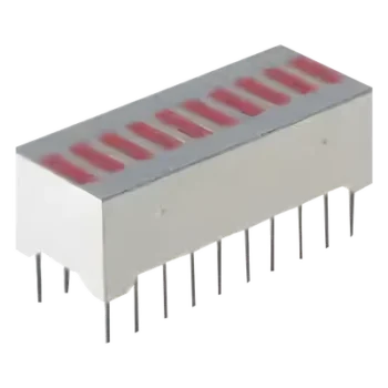 Barra Gráfica LED / 10 Segmentos Rojos / 0.3 Pulgadas DIP / 750 mW Máximo / -40°C a +85°C / 500 ns