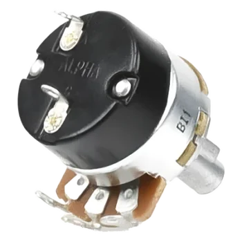 Potenciómetro Rotatorio con Switch / 5 kΩ / 500V AC / 15,000 Ciclos / Eje Plástico 6.5 mm / Montaje 3/8" 32UNEF
