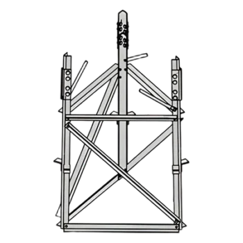 Base corta para torre autosoportada / Sección 9 / Galvanizado en caliente / Telecomunicaciones y redes inalámbricas