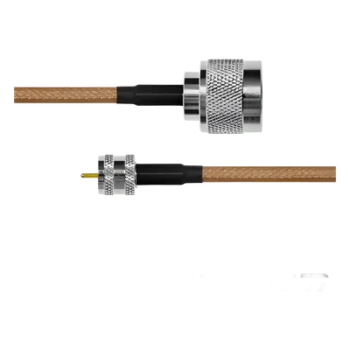 Cable Coaxial RG142/U / 30 cm / N Macho a MINI UHF Macho / 0.98 pies