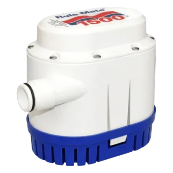 Bomba de Achique Automática / 1500 GPH / 12V CC / Altura 2.5 m (8.2 ft) / Interruptor Integrado / ABS Marítimo