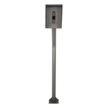 Poste Industrial para Portero IP / Altura Ajustable 1.21 m (3.97 ft) / Acero Calibre 11 / Pintura Electrostática Gris / Anclaje Incluido