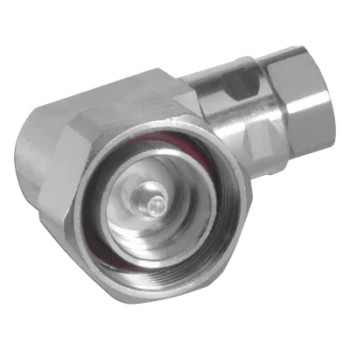 Conector RF DIN 7-16 Macho / Ángulo Recto / 0-7500 MHz / 15.6 kW Pico / IP68 / 1/2 pulgada