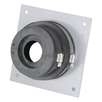 Placa Pasamuro / Aluminio 5.5x5.5 in / IP66 / Coaxial 1-1/4 in / Puerto 4 in