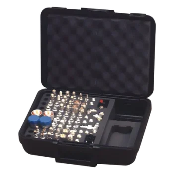 Kit de Adaptadores RF / 70 Piezas / Conectores Unidapt / Estuche con Bisagras / Bronce Fosforado con Oro