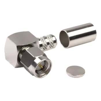 Conector SMA Macho en A/R / Anillo Plegable / RG-8/X, LMR-240, Belden 9258 / Níquel, Oro, Teflón