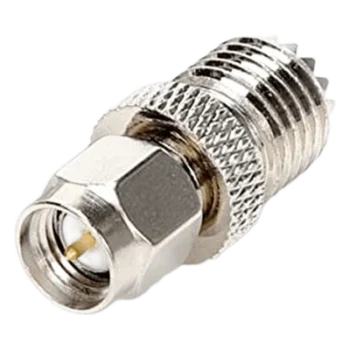 Adaptador en Línea / SMA Macho a Mini-UHF Hembra / Bronce Niquelado / Contacto Oro / Aislante Teflón