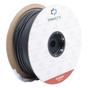 Carrete de Fibra Óptica Monomodo / Conectores SC-SC Duplex / Refuerzo Kevlar / 200 m (656.17 pies) / Subterráneo por Tubería