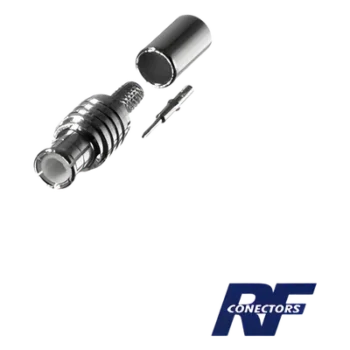 Conector MCX Macho / Anillo Plegable / RG-316/U / Grupo B1 / Bronce Niquelado / Contacto Oro / Aislante Teflón