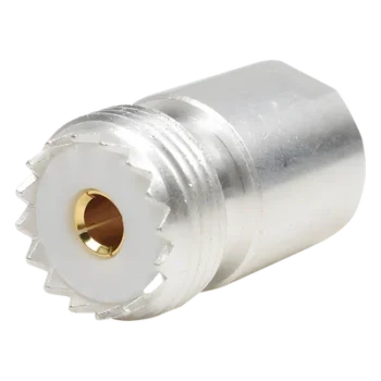 Adaptador Coaxial / UNIDAPT Hembra a UHF Hembra SO-239 / Bronce Plata-Oro / Dieléctrico Teflón