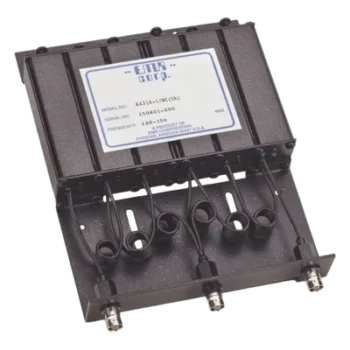 Duplexer de Rechazo de Banda / 140-150 MHz / 4.6-6 MHz Sep. Tx-Rx / 50 W / BNC Hembra / 1.2'x6'x8.5' (3.9'x19.7'x27.9' cm)