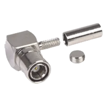 Conector SMB Macho A/R / Anillo Plegable / RG-174/U / Níquel-Oro-Teflón