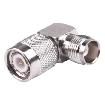 Adaptador de Conector / TNC Macho a TNC Hembra / Ángulo Recto / Níquel-Oro-Teflón / 50Ω
