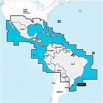 Carta Náutica Navionics®+ | NASA004L | microSD™/SD™ / Interior y Costas / México, Caribe a Brasil / Navionics+ / microSD