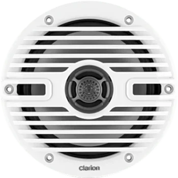Altavoces náuticos Clarion® CMS 6.5" / 30 W RMS / 4 Ohmios / 87 dB / 55 Hz-20 KHz / RGB LED / Blanco y Negro Clásico