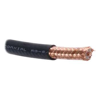 Cable coaxial / Blindaje malla cobre 97% / Impedancia 50 ohms / Atenuación 4.1 dB a 450 MHz / 30.5 ft (10.29 mm)
