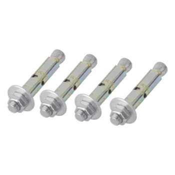 Kit de 4 Piezas de Taquete Tipo Barrenancla con Tornillo de 3/8" X 3" con Taquete de 1/2".