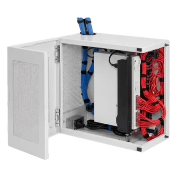 Gabinete de Pared / 6U / Acero 1.9 mm / 610 x 610 x 313 mm / Puerta L 120° / Rack 19" / RAL 7035