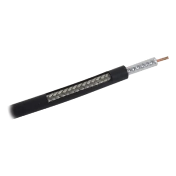 Cable Coaxial RG-58 / 50 Ohms / Conductor Cobre Sólido / Blindaje 90 dB / Baja Pérdida / 3.28 ft