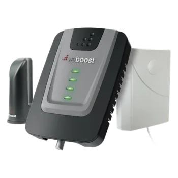 KIT de Amplificador de Señal Celular Home Room, especial para Datos 4G LTE, 3G y Voz. Mejora la señal en áreas de hasta 140 metros cuadrados.