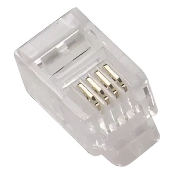 Conector Plug Modular para cable telefónico RJ11 6p4c