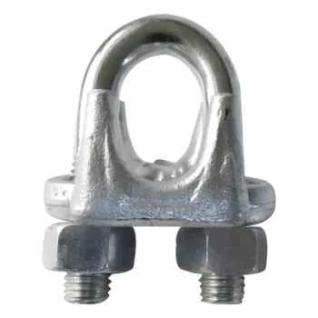 Abrazadera de Sujeción / Acero Forjado / Cable 1/4' / Rosca 5/16' / Torque 15 ft-lb / Galvanizada