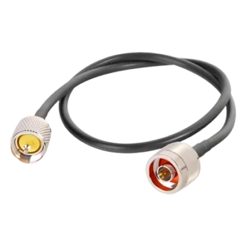 Jumper Coaxial / 60 cm (1.97 ft) / RG-58U / N Macho a UHF Macho / 50 Ω / Blindaje 95%