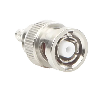 Conector BNC Macho Inverso / Anillo Plegable / Bronce Niquelado / Contacto Oro / Teflón / RG-58/U / RG-142/U