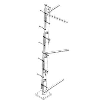 Escalera de Torre / 3 m (9.8 ft) / Peldanos Tipo Perno / Seccion Soldada / Secciones 13 a 21