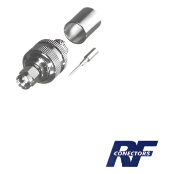 Conector SMA Macho / Anillo Plegable / Cuerpo Bronce Niquelado / Contacto Oro / Teflón / Cables RG8/U, LMR-400, CNT-400, LP-400