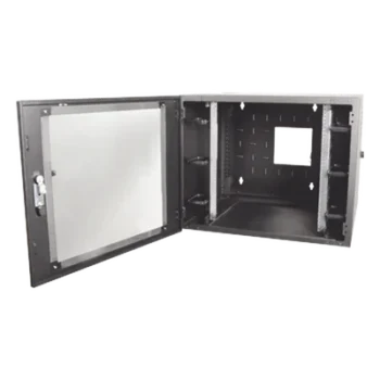Gabinete de Pared Estándar de 19in, Abatible, de 12 UR, 762 mm de Profundidad, Color Negro