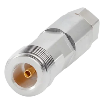 Conector RF tipo N hembra / 50 ohm / 0-8000 MHz / Recto / Heliax FSJ1-50A
