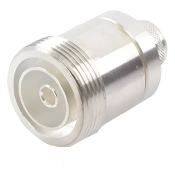 Conector DIN 7-16 Hembra / Anillo Plegable / LP600, LMR-600, 7977A / Bronce Plateado / Teflón