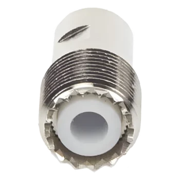 Conector UHF hembra / SO-239 / Roscable / RG-58/U / RG-142/U / Bronce niquelado / Teflón