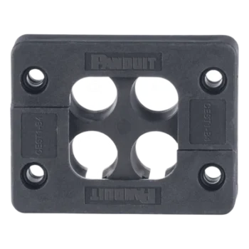 Pasacables de 4 Orificios de Marco Rectangular de 1.81" X 1.42", IP54, para Cables Terminados, color Negro