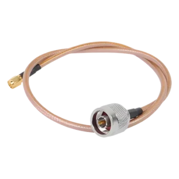 Cable de 60 cm tipo RG-142/U con conectores N Macho y SMA Macho Inverso (Hasta 8 GHz).