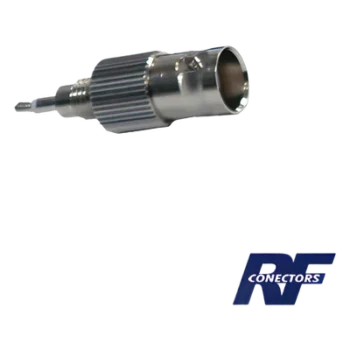 Adaptador de Radio en Línea / BNC Hembra a Plug Fono / Cuerpo Niquelado / Contacto Oro / Aislante Teflón / Compatible Motorola GP350/GP300/P110/SP120