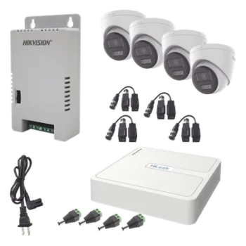 Kit de Videovigilancia TurboHD / 4 Canales / 1080p Lite / ColorVu / Dual Light 40 m (131.2 ft) / Audio Bidireccional / IP67
