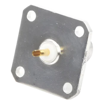 Conector BNC Hembra / Soldable para Chasis / 4 Perforaciones 18 mm (0.59 ft) / Compatible UG-177/U