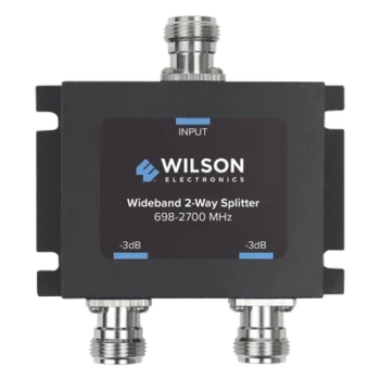 Divisor de potencia (Splitter) de dos vías para 700-2700 MHz.