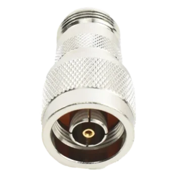Adaptador en Línea, de Conector N Macho Inverso a N Hembra, Níquel/ Oro/ Teflón.