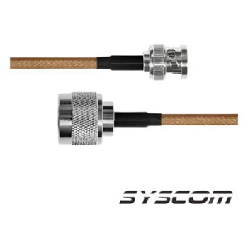 Cable Coaxial RG-142/U de 110 cm, con Conectores BNC Macho a N Macho.