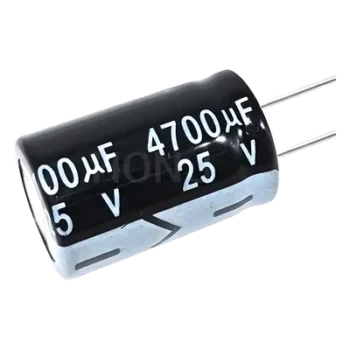Capacitor Electrolítico / 4700 µF / 25 V / Filtrado y Almacenamiento / Tamaño Compacto