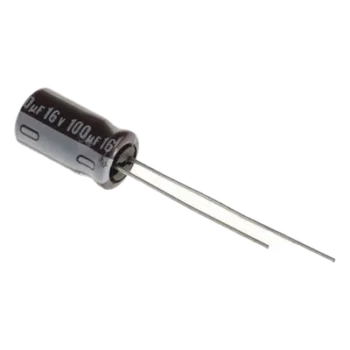 Capacitor Electrolítico de Aluminio / 100 µF / 16 Vcc / Radial / 105 °C / 5 x 11 mm