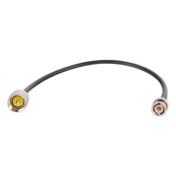 Jumper de 30 cm fabricado con cable RG-58U-SYS, conector "BNC" y "UHF" en el otro extremo