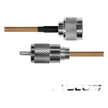 Cable Coaxial RG-142/U de 110 cm, con conectores N Macho a UHF Macho (PL-259).