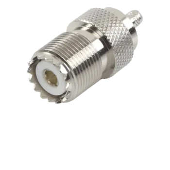 Conector UHF hembra (SO-239) de anillo plegable para cable RG-58/U, RG-142/U.